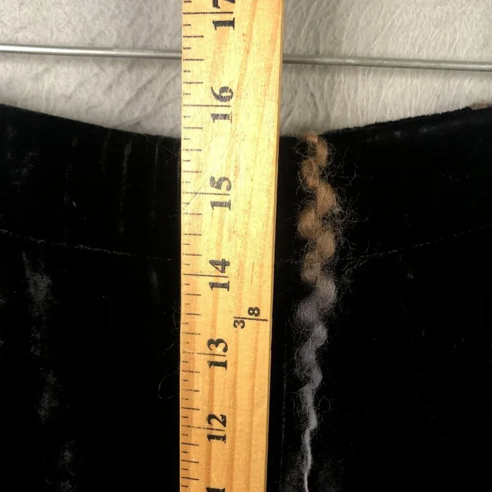 Catherine Bacon Jacket Pants Set Women M Black Velvet Striped Button Art To Wear